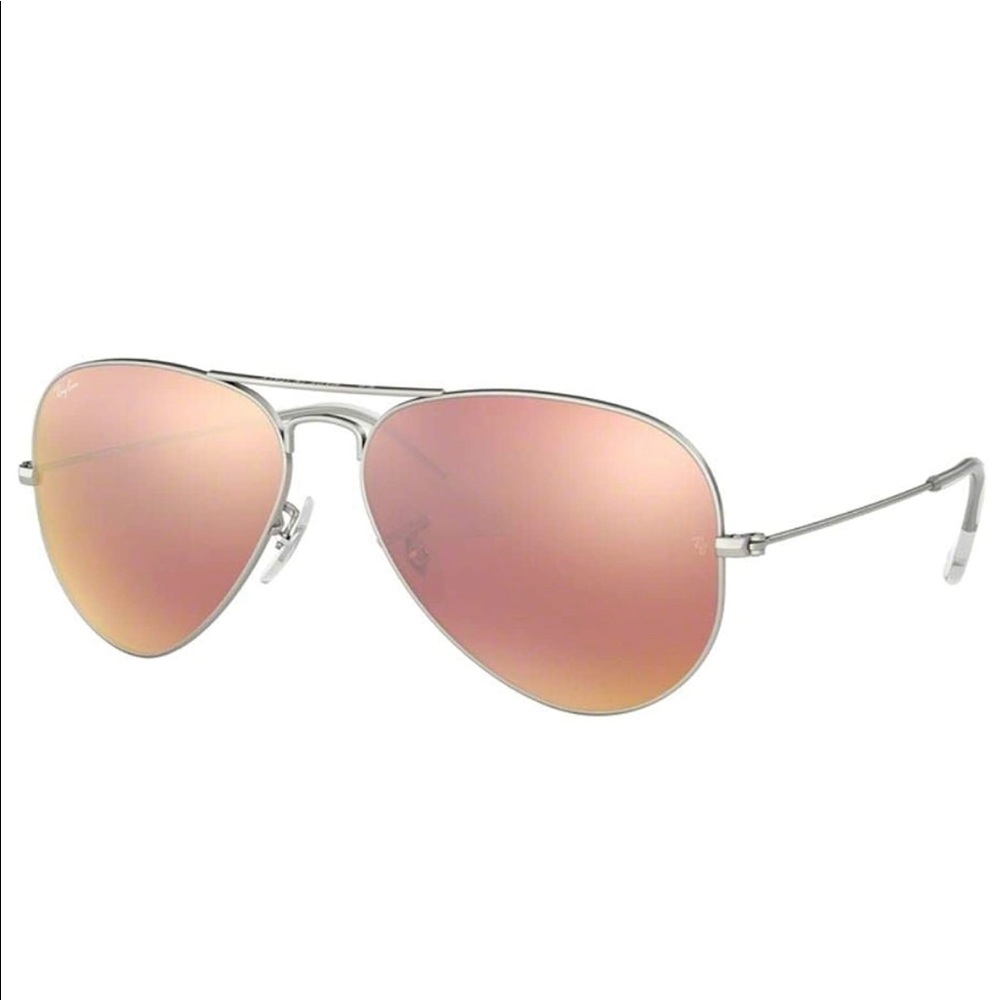 Ray Ban silver pink mirrored sunglasses
